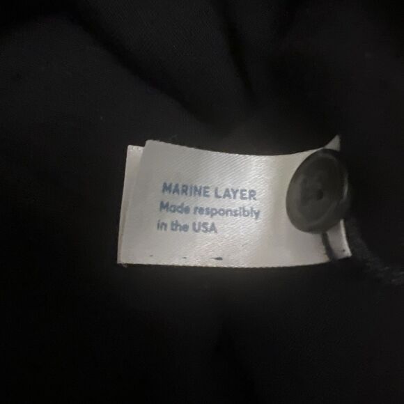 Marine Layer Henley Shirt M Gray Long Sleeve - Picture 4 of 7